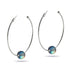 Gris | Argent | Boucles d'oreilles créoles en verre sirène